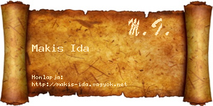 Makis Ida névjegykártya