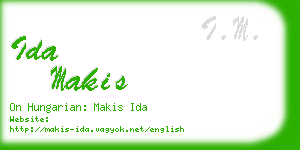 ida makis business card